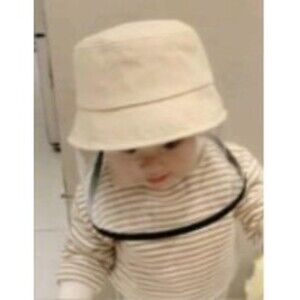 Children Protective Anti Spit Dust Fishing Beige Bucket Saliva UV Shield Hat Cap